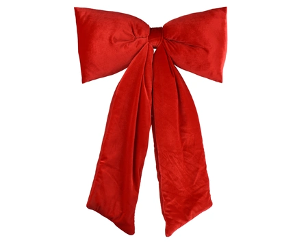 Bow Velvet Christmas Red W.80cm x H.115cm
