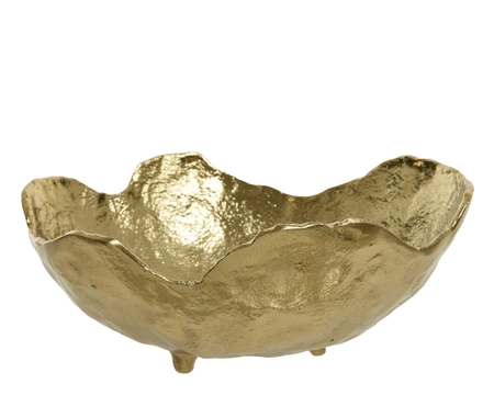 Bowl Aluminium Gold W27.5Cm