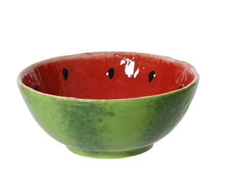 Bowl Dolomite Watermelon Shiny Watermelon Green/Red D.15Cm - image 1