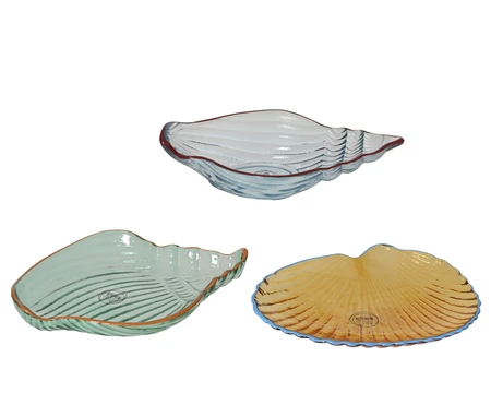 Bowl Gl Clear With Rim 3Col Asst. L.20Cm X W.11.8Cm X H.5.5Cm