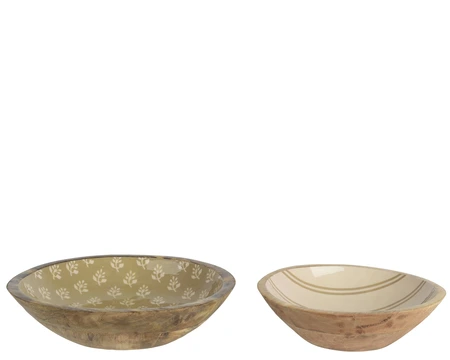 Bowl Mangowood Dia30.00-H6.50Cm Beige - image 1