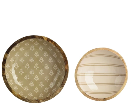 Bowl Mangowood Dia30.00-H6.50Cm Beige - image 2