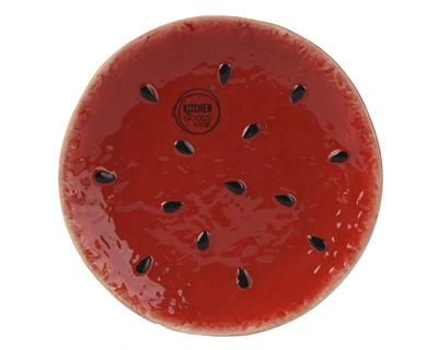 Breakfast Plate Dolomite Watermelon Shiny Watermelon Green/Red D.16Cm