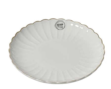 Breakfast Plate Porcelain White D.20.3cm - image 1