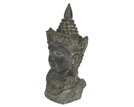 Buddhahead Polymagnesium Buddha Head Paint Spraying Outdoor Black H.47.5Cm - image 2