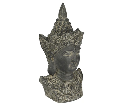 Buddhahead Polymagnesium Buddha Head Paint Spraying Outdoor Black H.47.5Cm - image 3