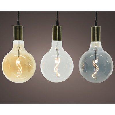 Bulb Glass Warm White 15X15X26Cm-1L