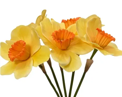 Bundle Narcissus On Stem Polyester 3Col  H39.00cm asst. - image 2
