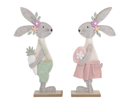 Bunny Felt On Mdf Base 2 Fsc Asst. W.13Cm X H.31Cm