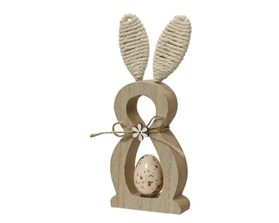 Bunny Mdf  Egg Fsc Mix 70% Brown W.7Cm X H.18Cm