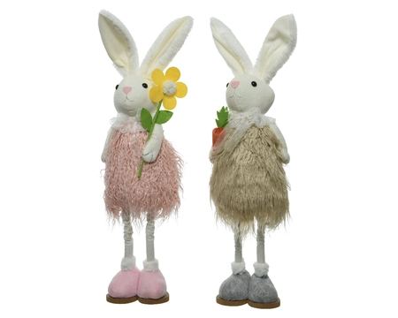 Bunny Polyester With Dress H80Cm