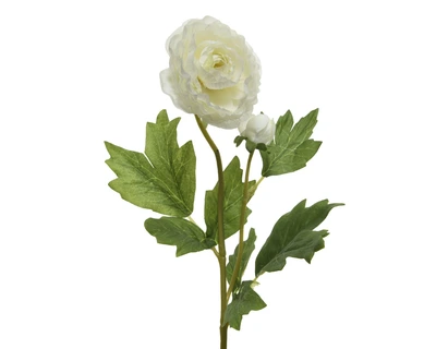 Camelia On Stem Polyester White H.57Cm - image 1