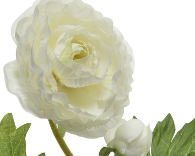 Camelia On Stem Polyester White H.57Cm - image 2