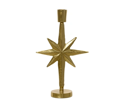 Candleholder Aluminium Gold H.26cm
