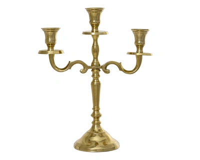 Candleholder Aluminium Gold H.30cm