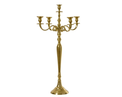 Candleholder Aluminium Gold  H.80cm