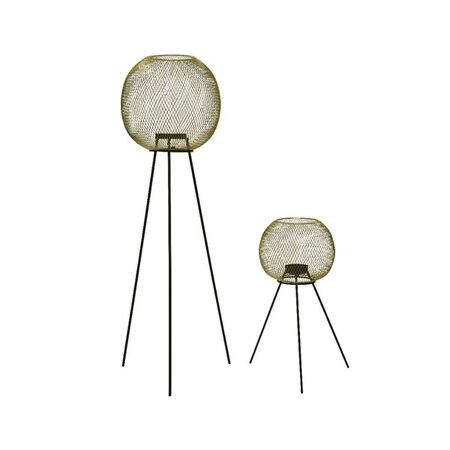 Candleholder Metal Shiny Gold Sml