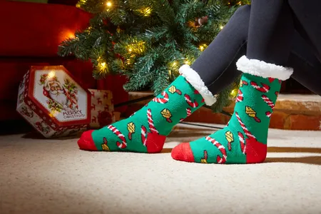 Candy Cane SlipperSocks - image 1