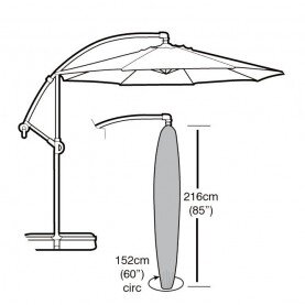 Cantilever Parasol Cover Black