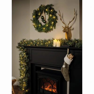 Cashmere Garland BO Prelit Green/WW L.270cm - image 2