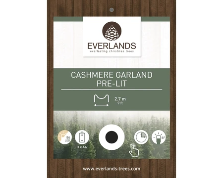 Cashmere Garland BO Prelit Green/WW L.270cm - image 4