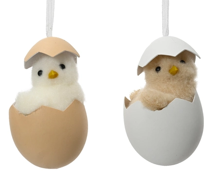 Chick Foam Egg Shell Assorted L5-W5-H8cm