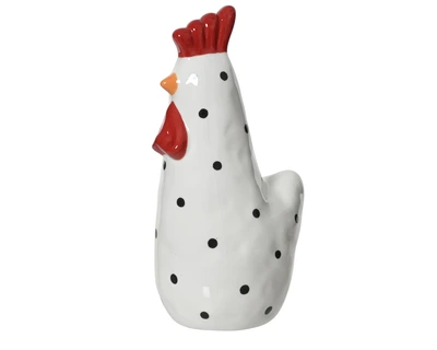 Chicken Dolomite Chicken Glaze White/Colour(S) H.25Cm