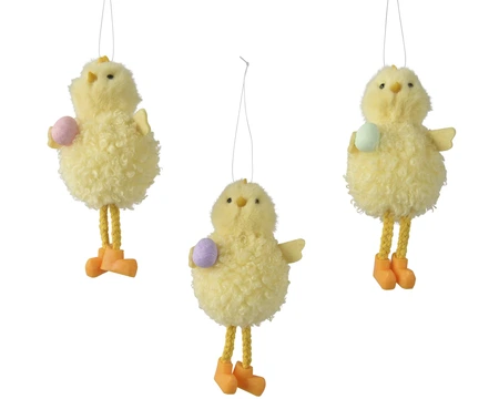 Chicken Polyester Egg H14.00cm asst.