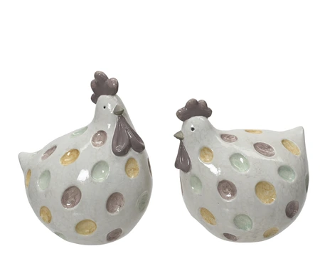 Chicken Terracotta 2 White/Colour(S) W.15.5Cm X H.18.5Cm