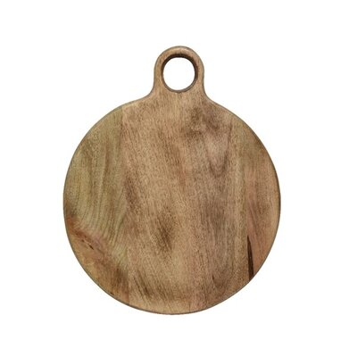 Chopping Board Mangowood Round Burned Natural