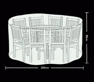 Circular Patio Set Cover Prestige Green - 8 Seat