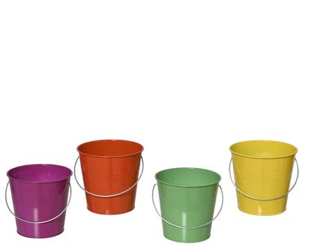 Citronella Candle Wax In Bucket Outdoor Asst. H.12Cm