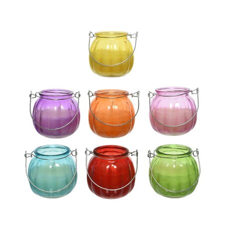 Citronella candle wax in glass Asst