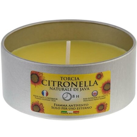Citronella Large tin outdoor use 8hr burn  outdoor use only
