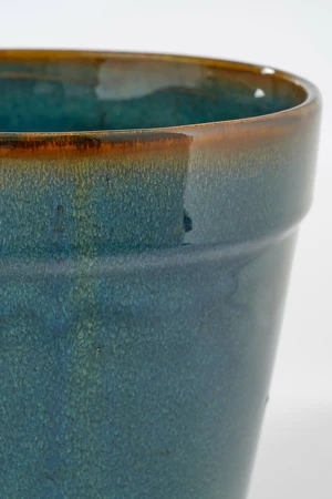 Clint Pot With Saucer Green - H16,5Xd17Cm - image 2