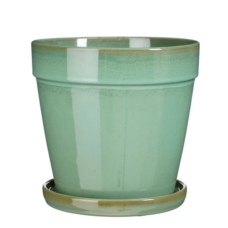 Clint Pot With Saucer Mint Green - H21Xd23Cm