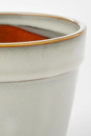 Clint Pot With Saucer Off White - H13Xd15Cm - image 2
