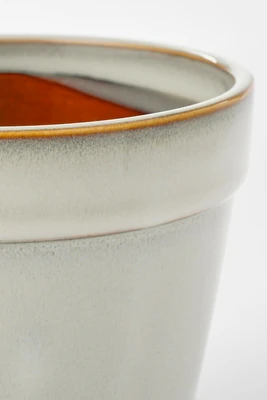 Clint Pot With Saucer Off White - H13Xd15Cm - image 2