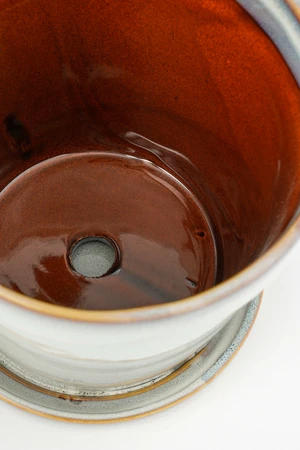 Clint Pot With Saucer Off White - H16,5Xd17Cm - image 4