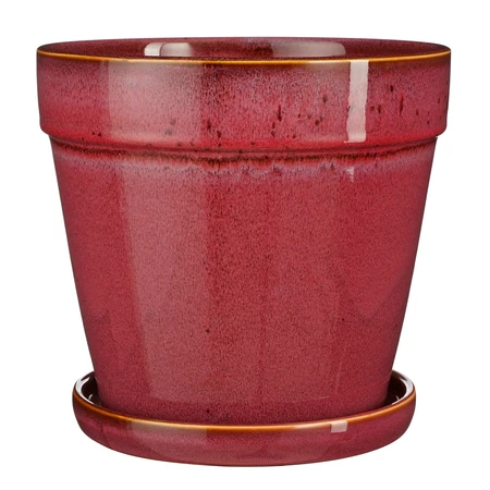 Clint Pot With Saucer Pink - H21Xd23Cm - image 1