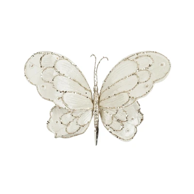 Clip Butterfly Cream  L34Xw25Xh5Cm