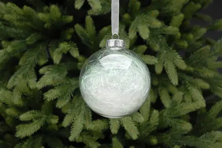 CN 10Cm Clear Iridescent Shred Ball