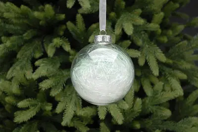 CN 10Cm Clear Iridescent Shred Ball