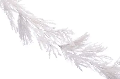 CN 150Cm Snowy White Bristle And Foliage Garland