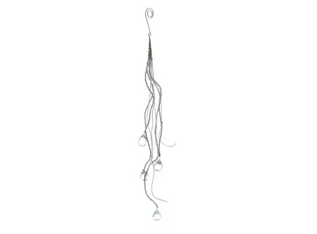 CN 35Cm Silver String Twirl Hanging Ornament