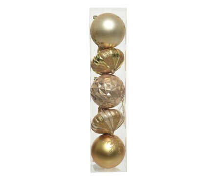 CN Bauble Shatterproof Sh-Mt-Gl Mix Assorted