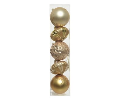 CN Bauble Shatterproof Sh-Mt-Gl Mix Assorted