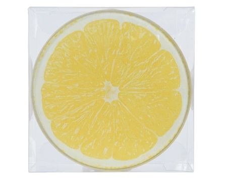 Coaster Glass Yellow dia9-H4cm