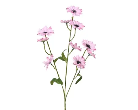 Cornflower On Stem Polyester H55.00cm soft pink