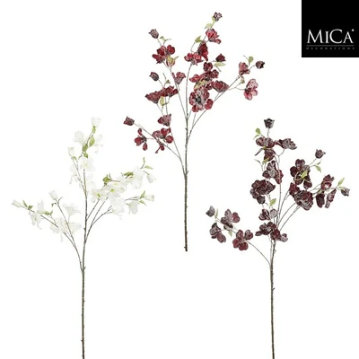 Cornus Branch White Red Bordeaux Frosted 3 Asst. - L115Cm